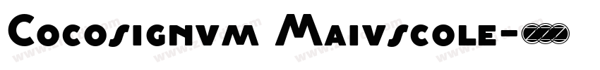 Cocosignum Maiuscole字体转换